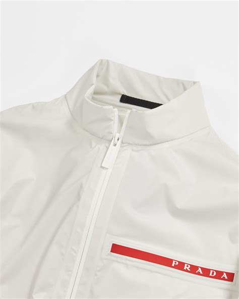 prada white jacket men's|Prada men's nylon jacket.